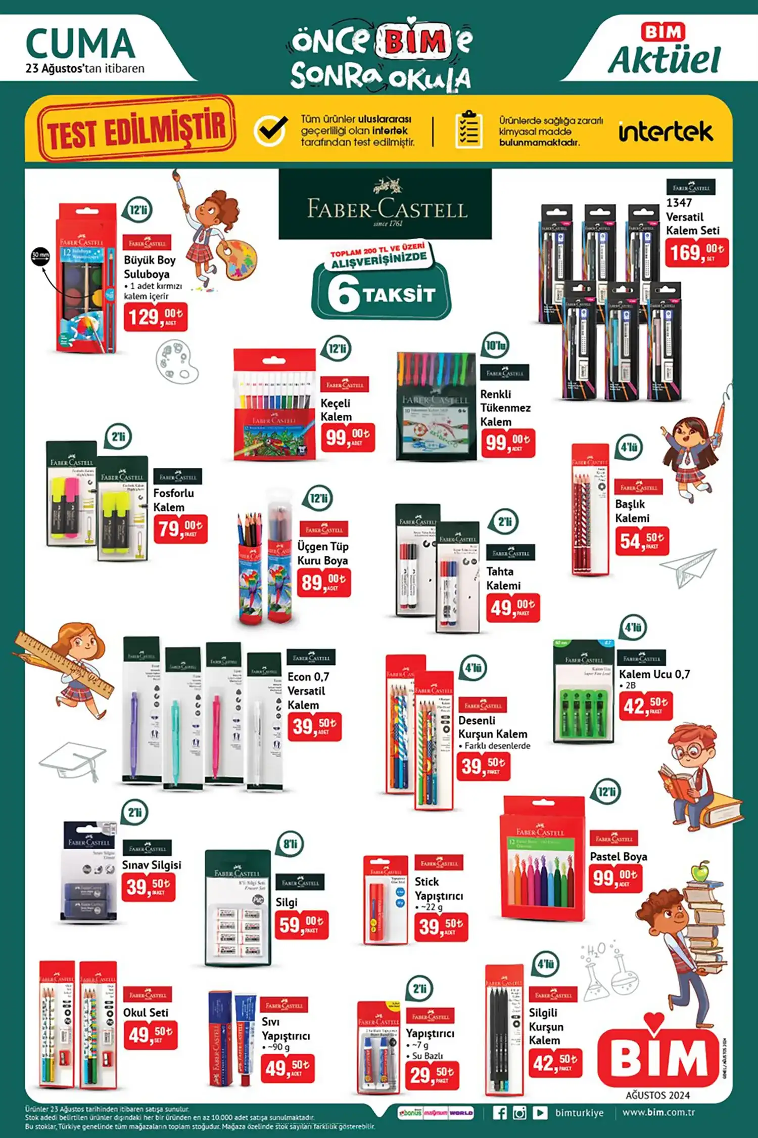 Bim okul malzemeleri 2024 fiyatları